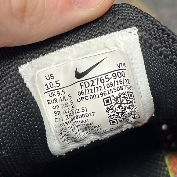 Nike Air Max FlyKnit Racer Multicolor Black Pink Shoes Mens Size 10.5 FD2765-900 - Picture 8 of 8